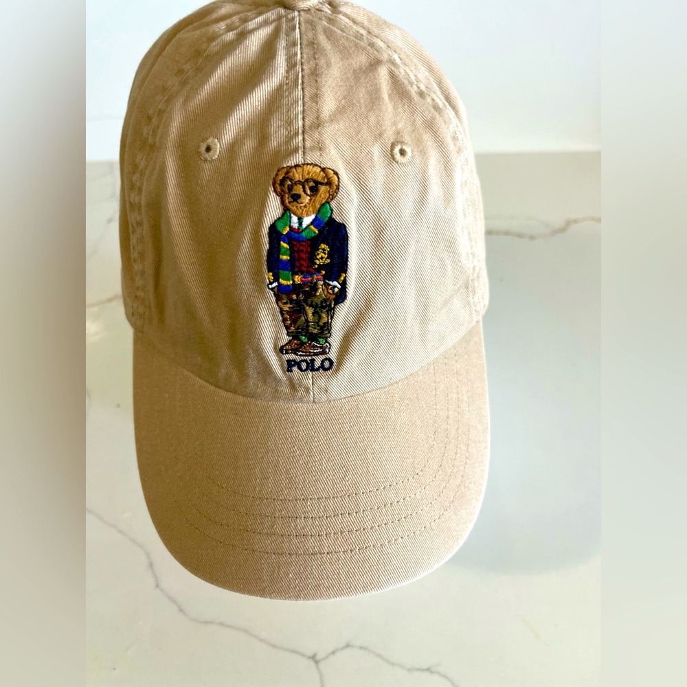 Vintage polo Ralph Lauren bear hat snowbeach USA p-wing  graphic